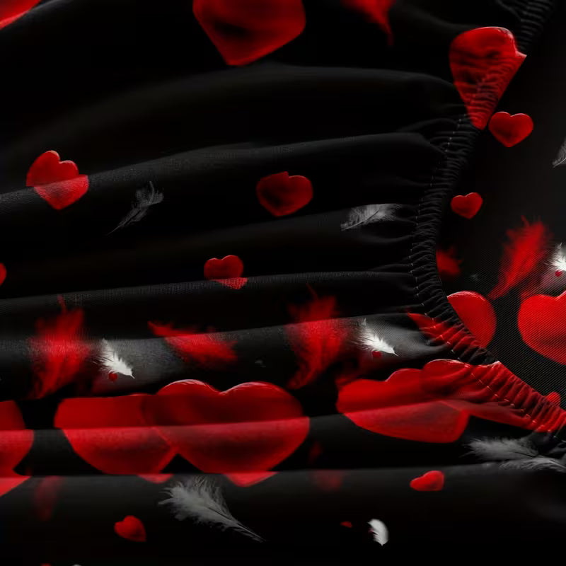 3-Piece Printed Bedding Set with Fitted Sheet & Pillowcases